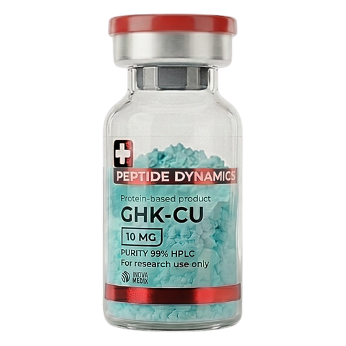 Vial de GHK-Cu péptido de cobre liofilizado 10mg para regeneración celular y colágeno